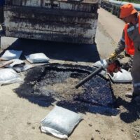 Reparan el hundimiento en la calzada de la RN 168