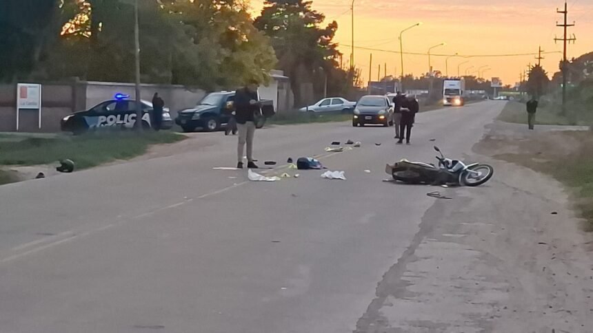 Dos lesionados tras chocar una moto, un auto y un camión en Ruta 5, jurisdicción de Monte Vera 59 choque dosssss
