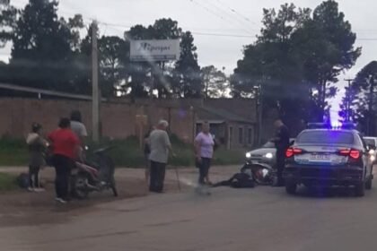 accidente ruta 1v11 moto etios
