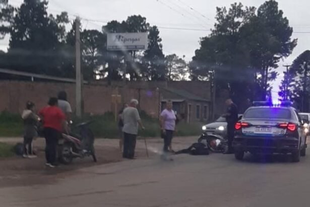 accidente ruta 1v11 moto etios