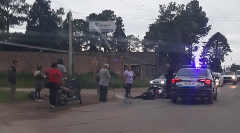 accidente ruta 1v11 moto etios