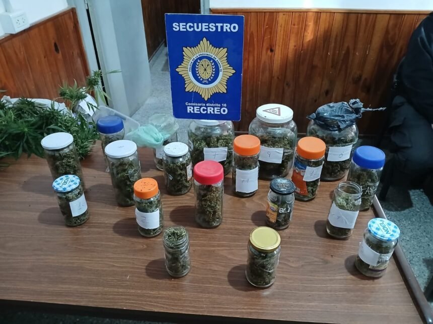 Detuvieron a un joven y secuestraron marihuana en Recreo 59 recreo droga dosssssss