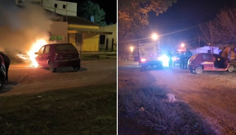 incendio auto recreo
