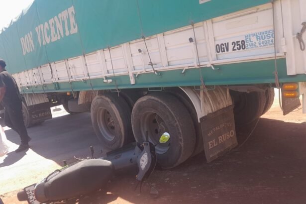 accidente camion estacion serv