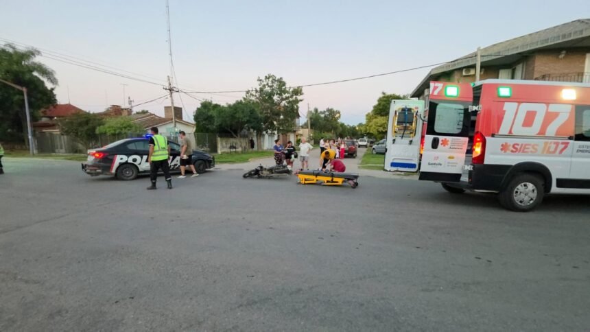 Fuerte siniestro vial entre una moto y una camioneta en Recreo 56 ACCIDENTE RUTA 11 BEETHOVEN