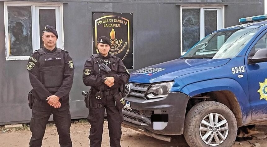 Policías lograron asistir a un bebé y evitaron un desenlace fatal en Alto Verde 59 poli bebe