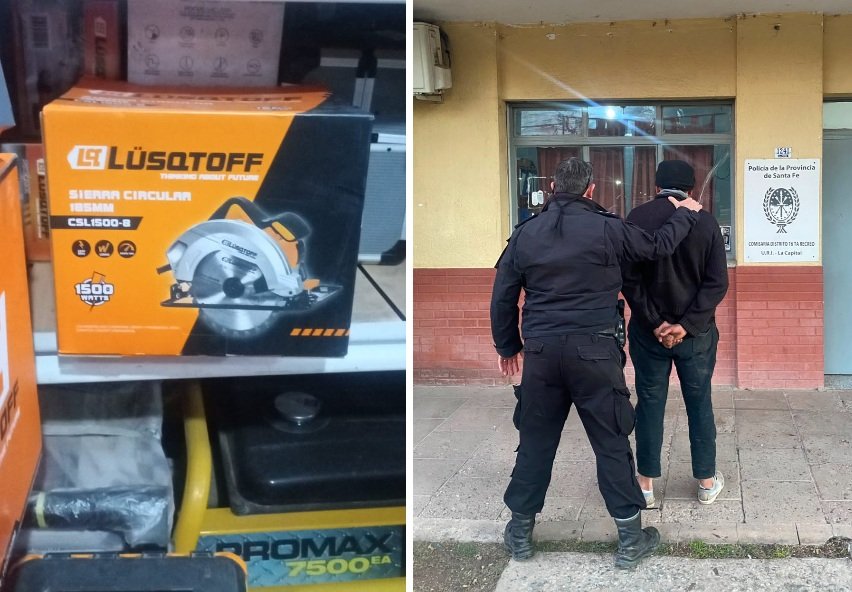 Clientes y empleados persiguieron a un ladrón y recuperaron una sierra robada de un comercio 62 robo c martin