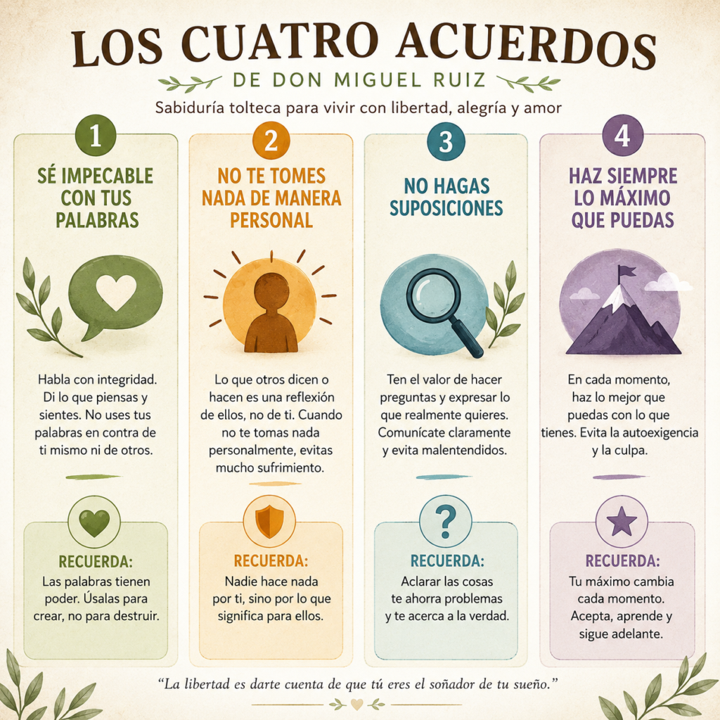 "Los Cuatro Acuerdos": el libro que invita a cambiar la forma de vivir con cuatro simples principios 62 ChatGPT Image 23 jul 2026 11 20 15