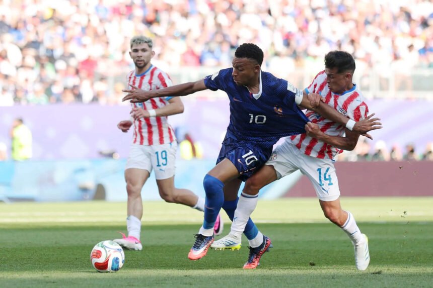 Francia rompió el cerrojo de Paraguay, ganó 1-0 en Dallas y vuela a cuartos 60 francia parguay mundial