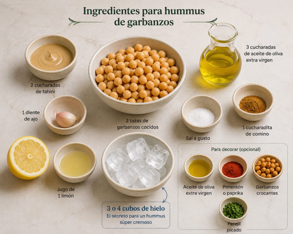 Hummus de garbanzos: el truco del hielo para que quede súper cremoso y delicioso 60 humus con hielo