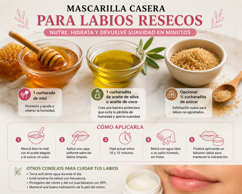 mascarilla labios resecos