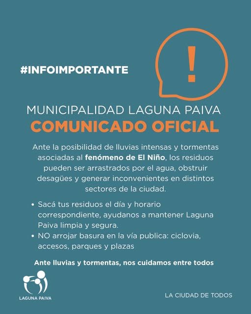 paiva comunicado fenomeno nino