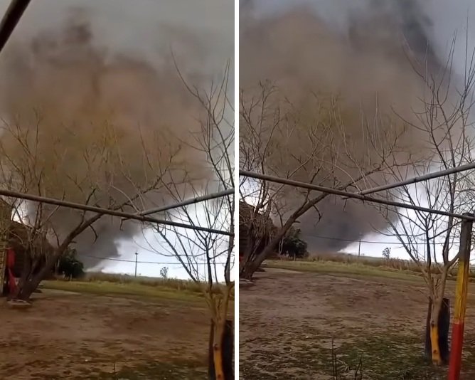 Impactante tornado en el sur de Santa Fe: provocó daños en una zona rural de Bernardo de Irigoyen 61 tornado san geronimo