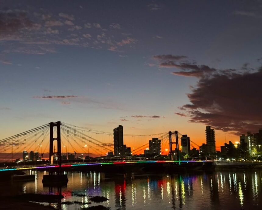 puente colgante luces