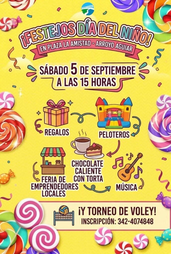 Festejos para los niños en Arroyo Aguiar y Constituyentes 62 DIA NINO AGUIAR