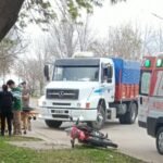 accidente crespo camion moto
