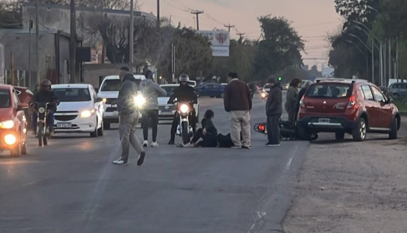 Siniestro vial en la Ruta 1V11 dejó a un motociclista herido en Recreo 59 accidente rsursep