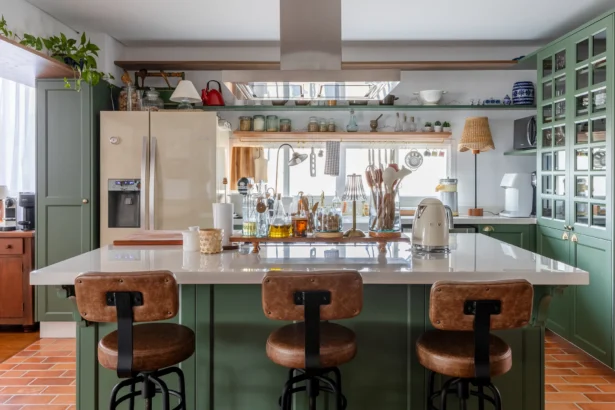 cocina con verde