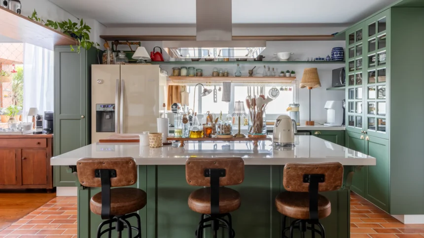 cocina con verde