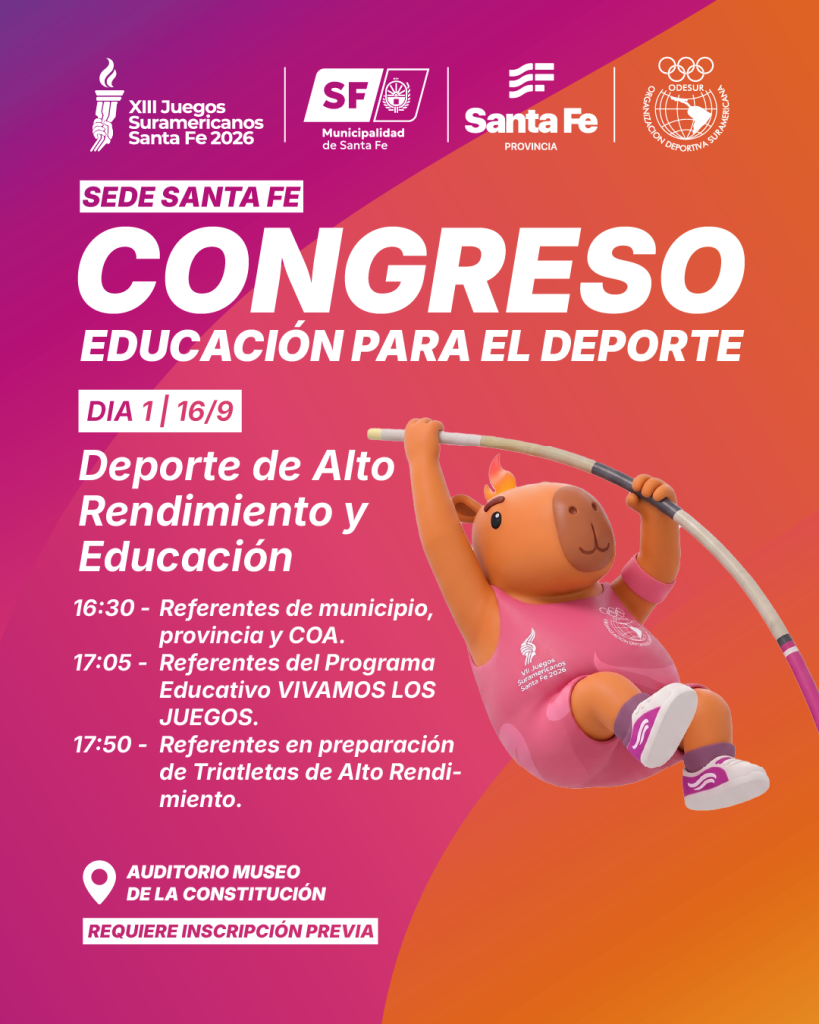 Santa Fe será sede del Congreso “Educación para el Deporte 58 congreso capacitacion 2