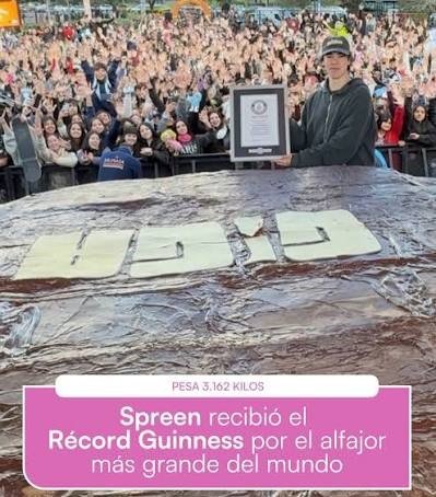 Spreen hizo historia: creó un alfajor de más de 3.000 kilos y logró un nuevo récord Guinness 58 spreen